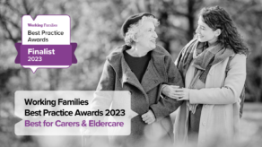 Graphic for the Best for Carers and Eldercare category of the Working Families Best practice Awards